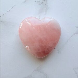 Rose Quartz Heart Crystal Stone Pink Valentines Chakra